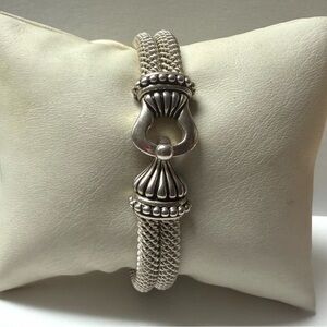 Vintage Joseph Espo Sig Sterling Silver Mesh Bracelet